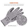 Proflex By Ergodyne ANSI A3 PU Coated CR Gloves, Gray, Size S 7030
